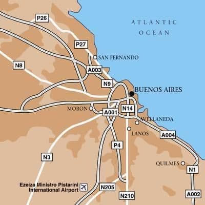 Plan des aéroports de Buenos Aires