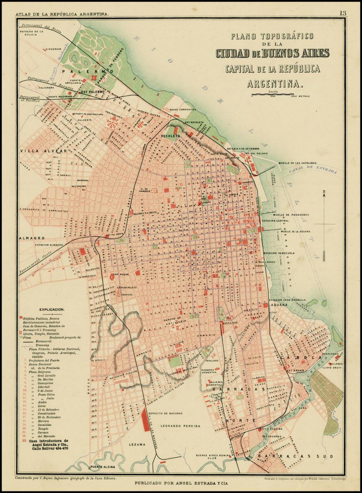 Plan historique de Buenos Aires