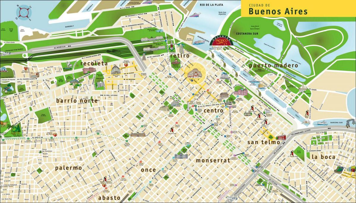 Plan des monuments de Buenos Aires